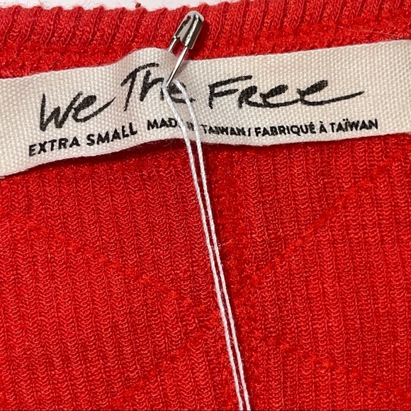 Free People Gia Vest Red OB1503177 Sz XS - Picture 14 of 16
